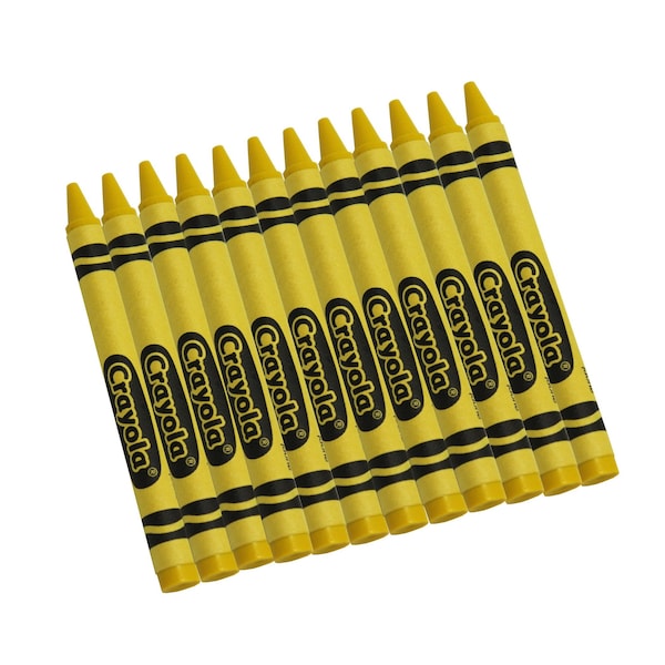 Bulk Crayons, Yellow, Regular Size, 144PK